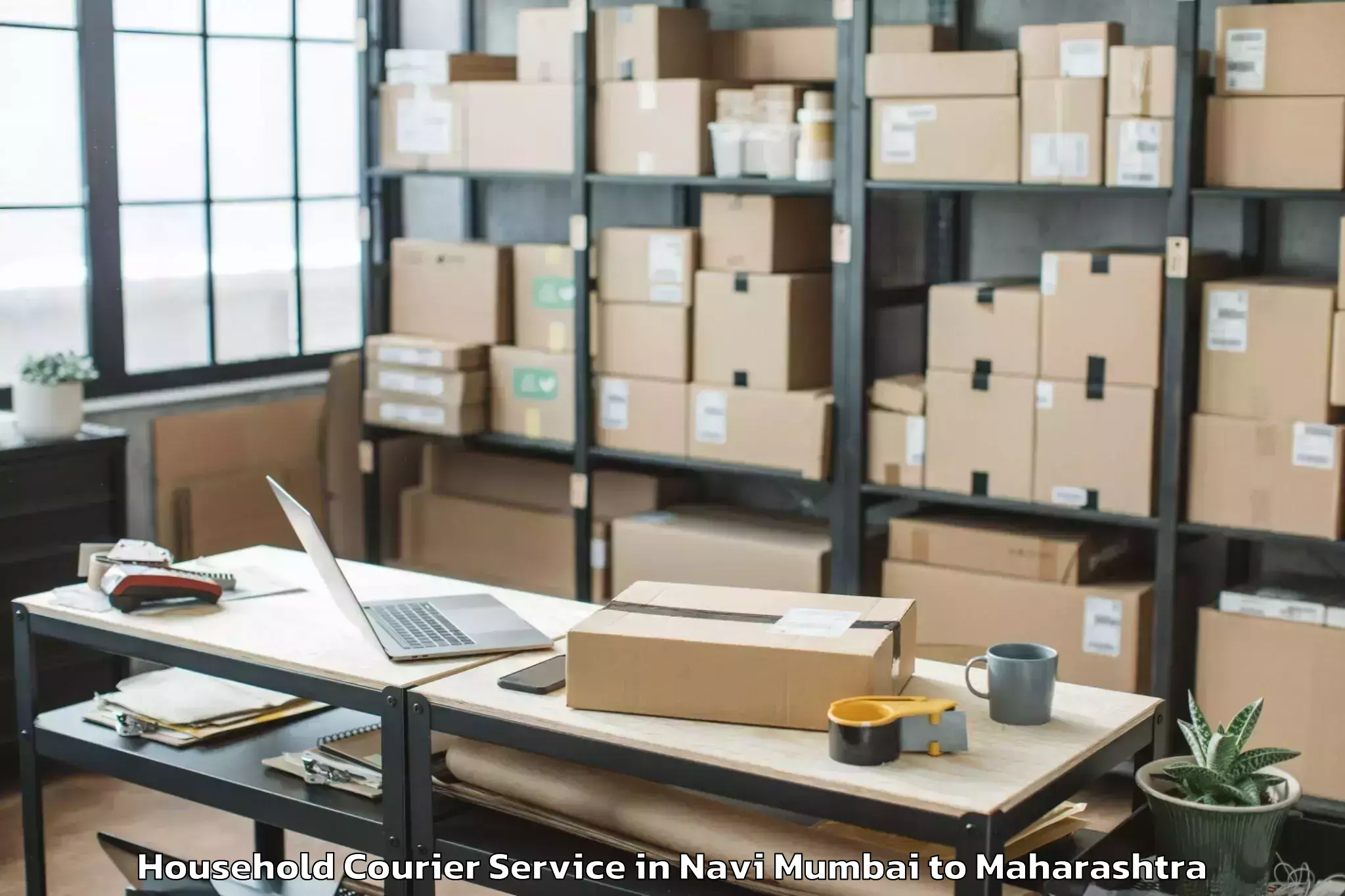 Top Navi Mumbai to Morshi Household Courier Available